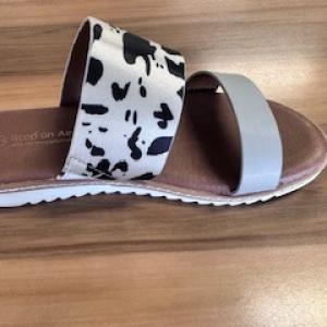 Habit Light Grey/Cow Print Slip On Shoe