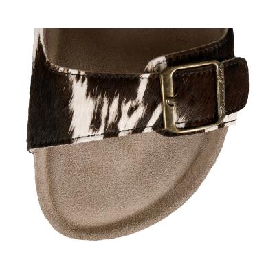 Trinity Cow Patern Women's Buckle Sandals