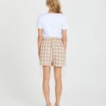 Sass Stevie Drawstring Mocha Check Shorts