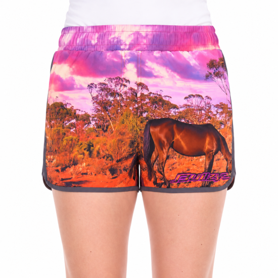 Grazing Horse Multi Women's Shorts