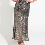 supernova Black Metallic Sequin Skirt