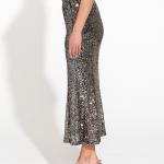 supernova Black Metallic Sequin Skirt