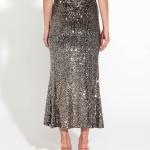 supernova Black Metallic Sequin Skirt