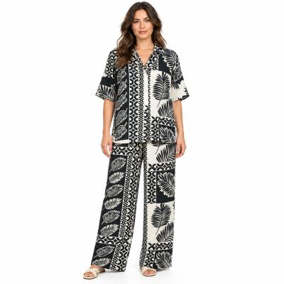 Indigo and White Soft Print Shirt