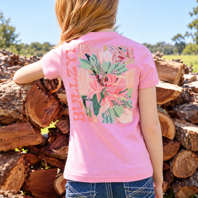 Willa Flamingo Pink Girl's Short Sleeve Tee