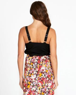 Black Regina Fitted Tank