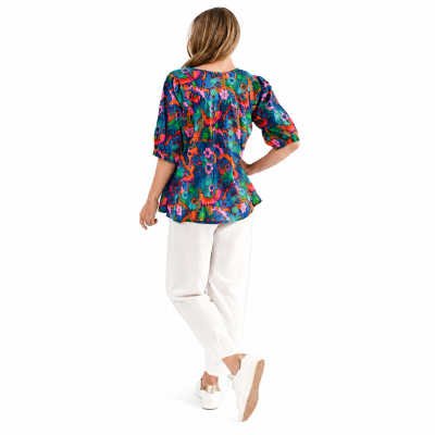 Tessa Macau Trop 3 Tassel Top