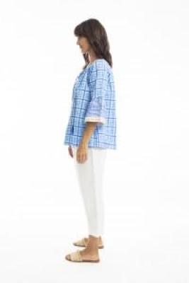 Staddie Blue Boho Top