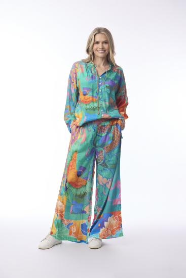 Digital Button Through Oriental Top