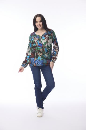 Alexandria Shirred Yoke Print Top