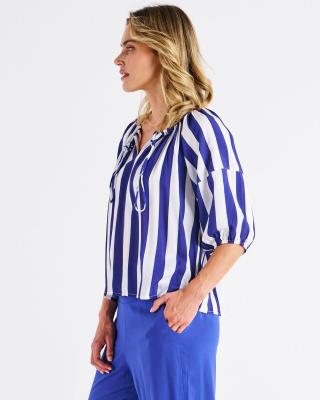 Camilla Blue Stripe Blouse