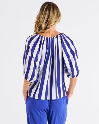 Camilla Blue Stripe Blouse