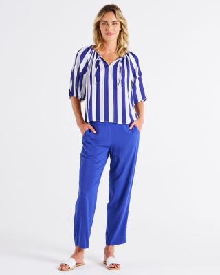 Camilla Blue Stripe Blouse