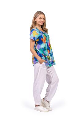 Kayla Large Floral 1 Cotton Blouse