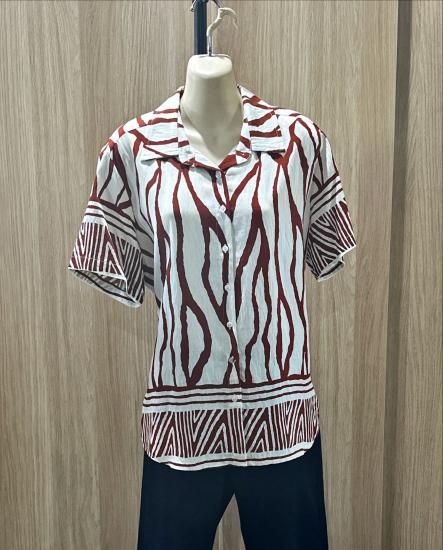 Chocolate Border Tunic Shirt