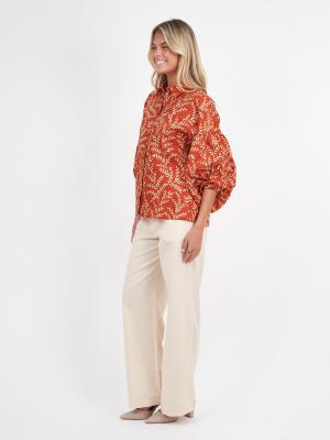 Print Linen Button Shirt