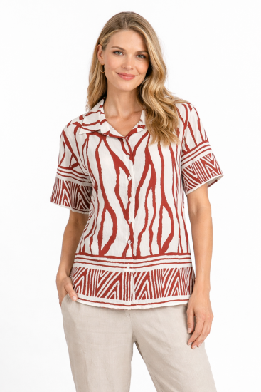 Chocolate Border Tunic Shirt