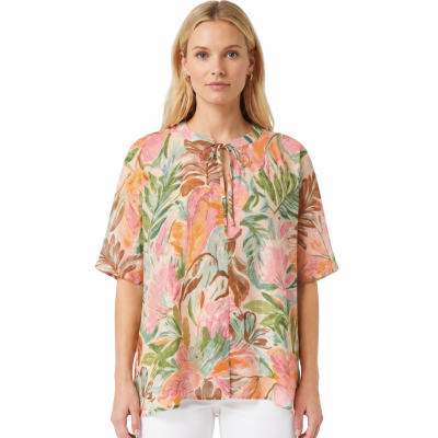 Serene Petal Soft Print Blouse