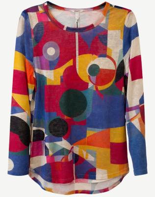 Vivid Prism Knit Long Sleeve Tee Shirt