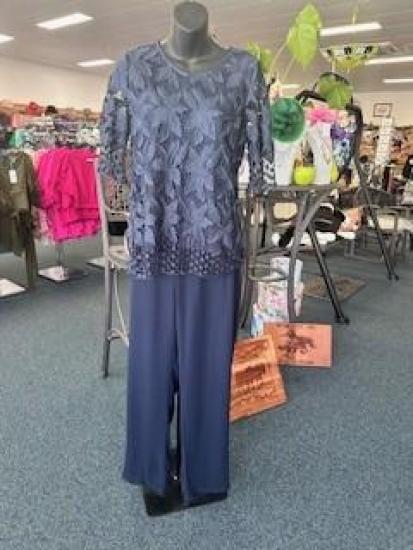 Yesadress Navy Lace Top