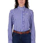 Dahlia Women's Royal Blue Frill L/S Shirt