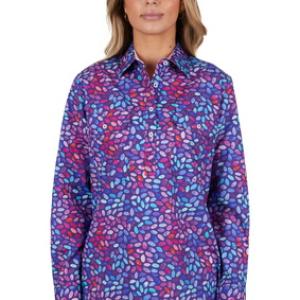 June Women's 1/2 Placket L/S Shirt