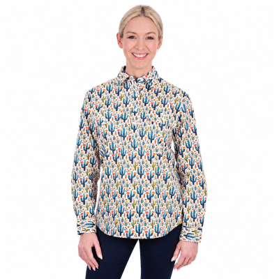 Alba Women's Half Placket Long Sleeve Shirt