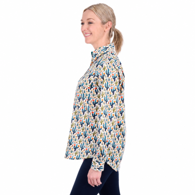 Alba Women's Half Placket Long Sleeve Shirt