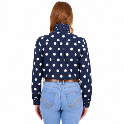 Alyssa Navy/White Women's Long Sleeve Shirt