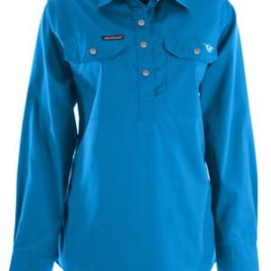 Bullzye Wmns Light Weight Half Placket Work Shirt