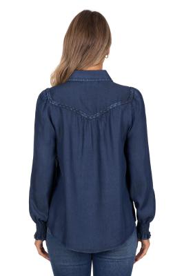 Daniela Blue Women's Long Sleeve Shirt
