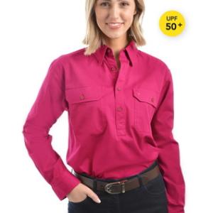 Light Drill Shirt Half Placket